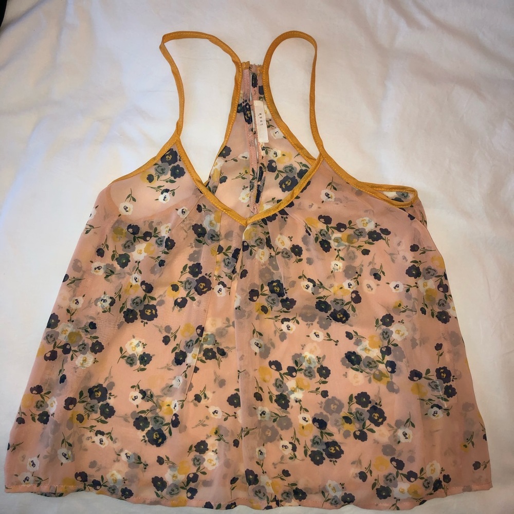 2/$8 Lush Sheer Flowy Floral Top Size XS
